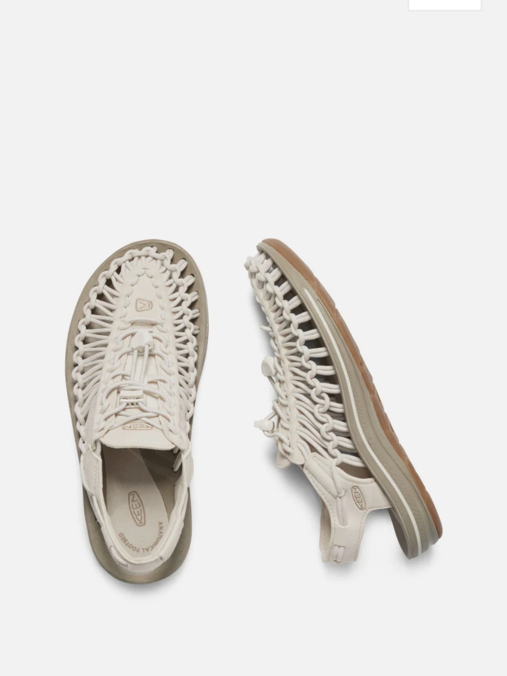 NWOT Keen Women’s UNEEK Sandal Sneaker — White Cap/Cornstalk - Picture 6 of 8